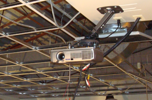Projector in ceiling